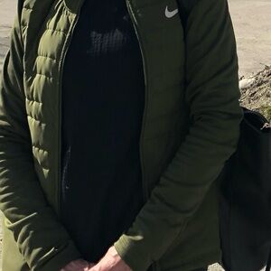 Nike  Olive Green Quilted Jacket